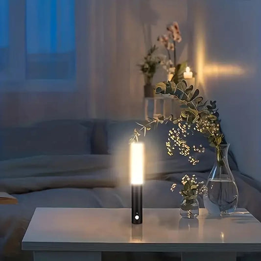 Motion Sensor Night Lights with Magnetic Body Sensor for Hallways, Rechargeable LED Light for Portable Stairs