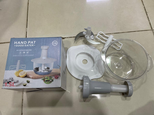 1.5L Hand Pat Chopper with Beater